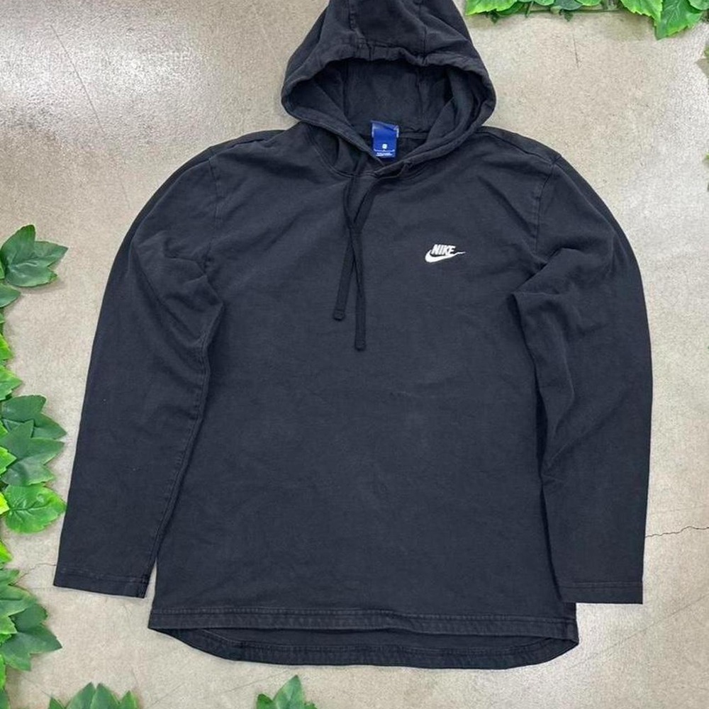 Nike Sportswear Hooded Long Sleeve T-Shirt Black Swoosh Hoodie